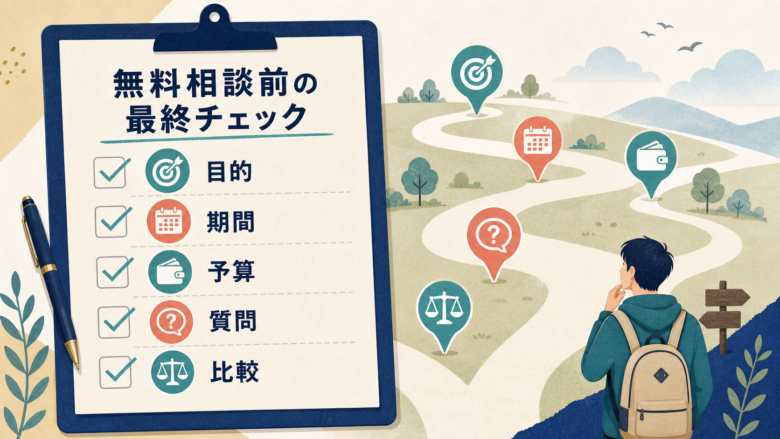 無料相談前の最終チェック