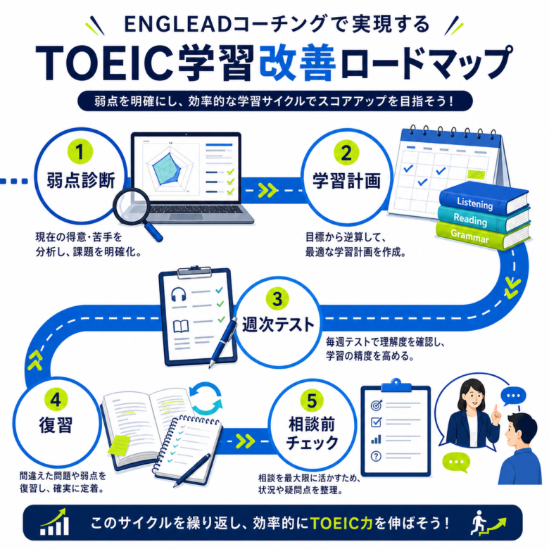 ENGLEAD TOEIC弱点診断の図解プレースホルダー