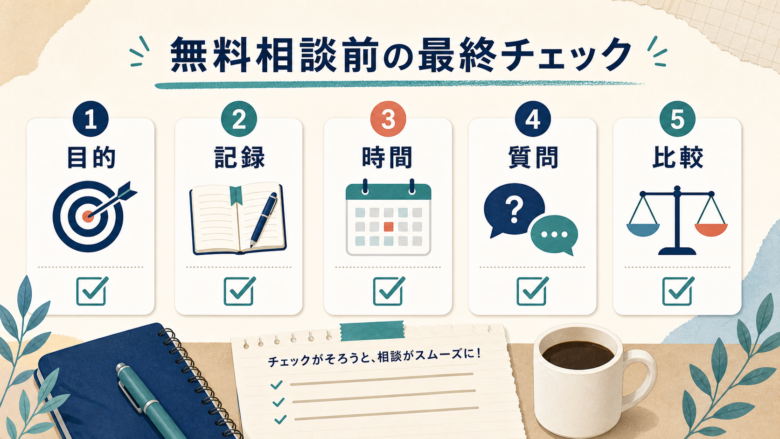 無料相談前の最終チェック