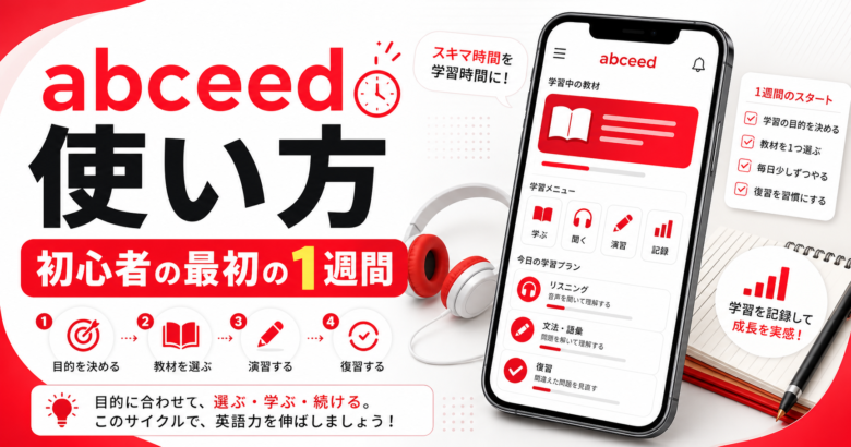 abceedの使い方を初心者向けに解説する赤系ブランドカラーの記事サムネイル