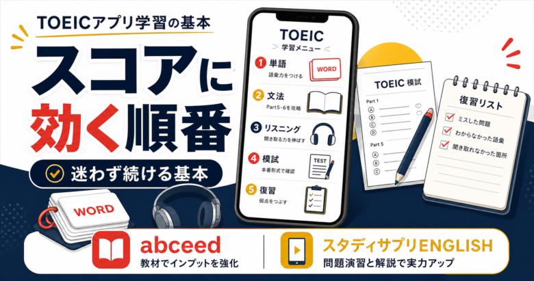 TOEICアプリ勉強法｜単語・文法・リスニングの使い分けのサムネイル