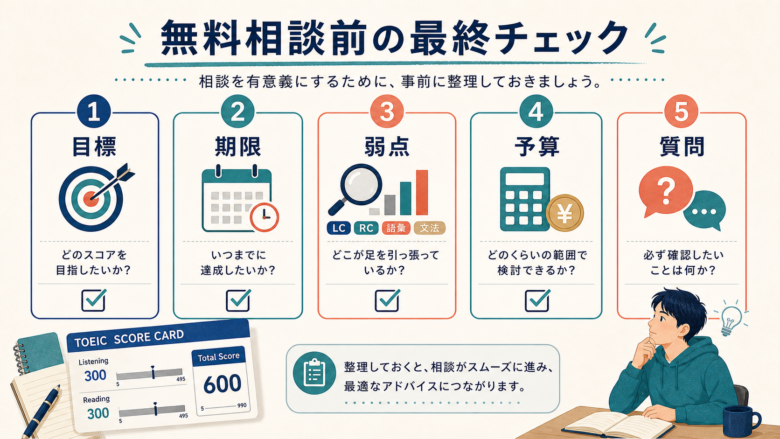 無料相談前の最終チェック