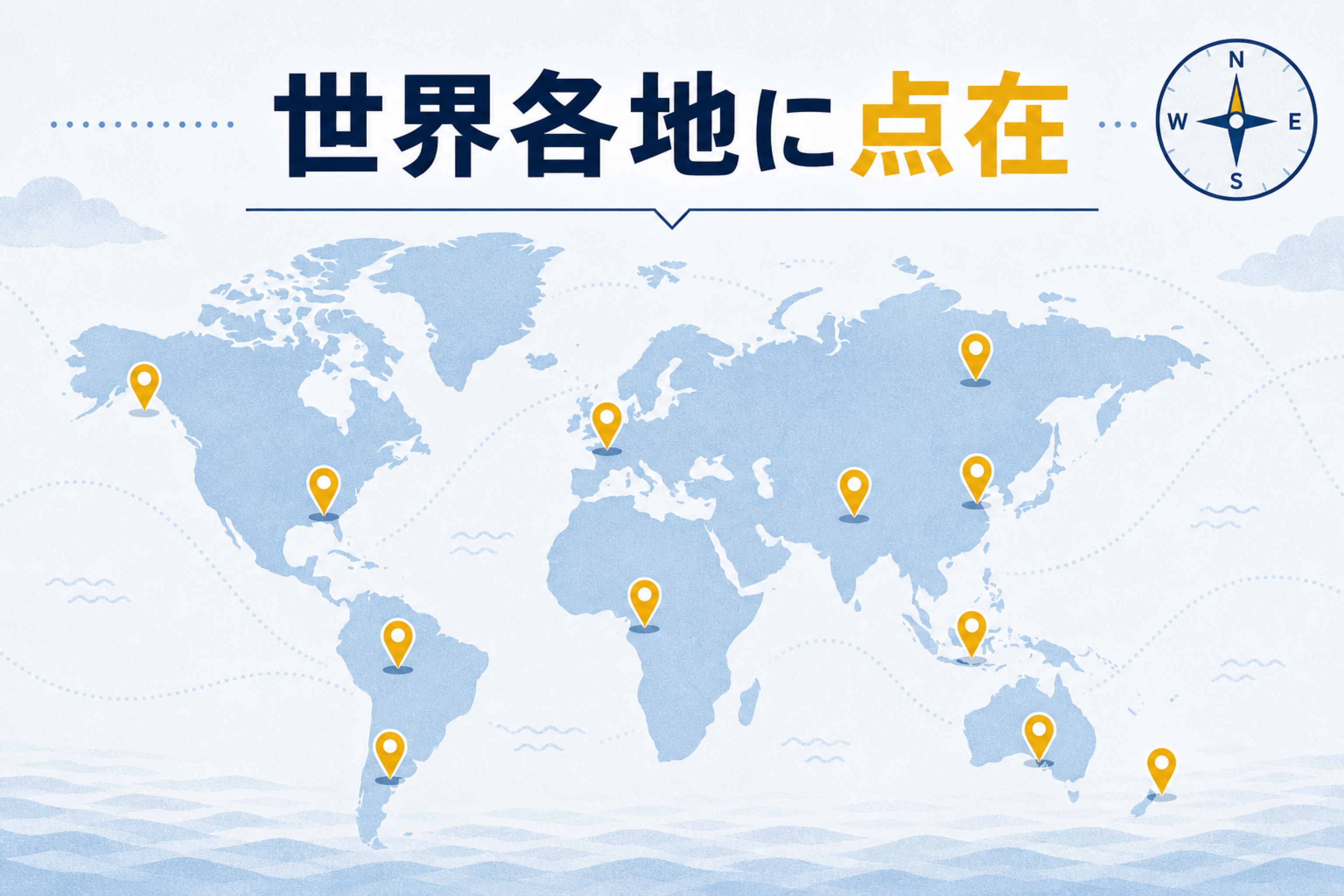 右・左ではなく東西南北で話す言語の本文図解。方角で話す言語の分布イメージを説明する画像