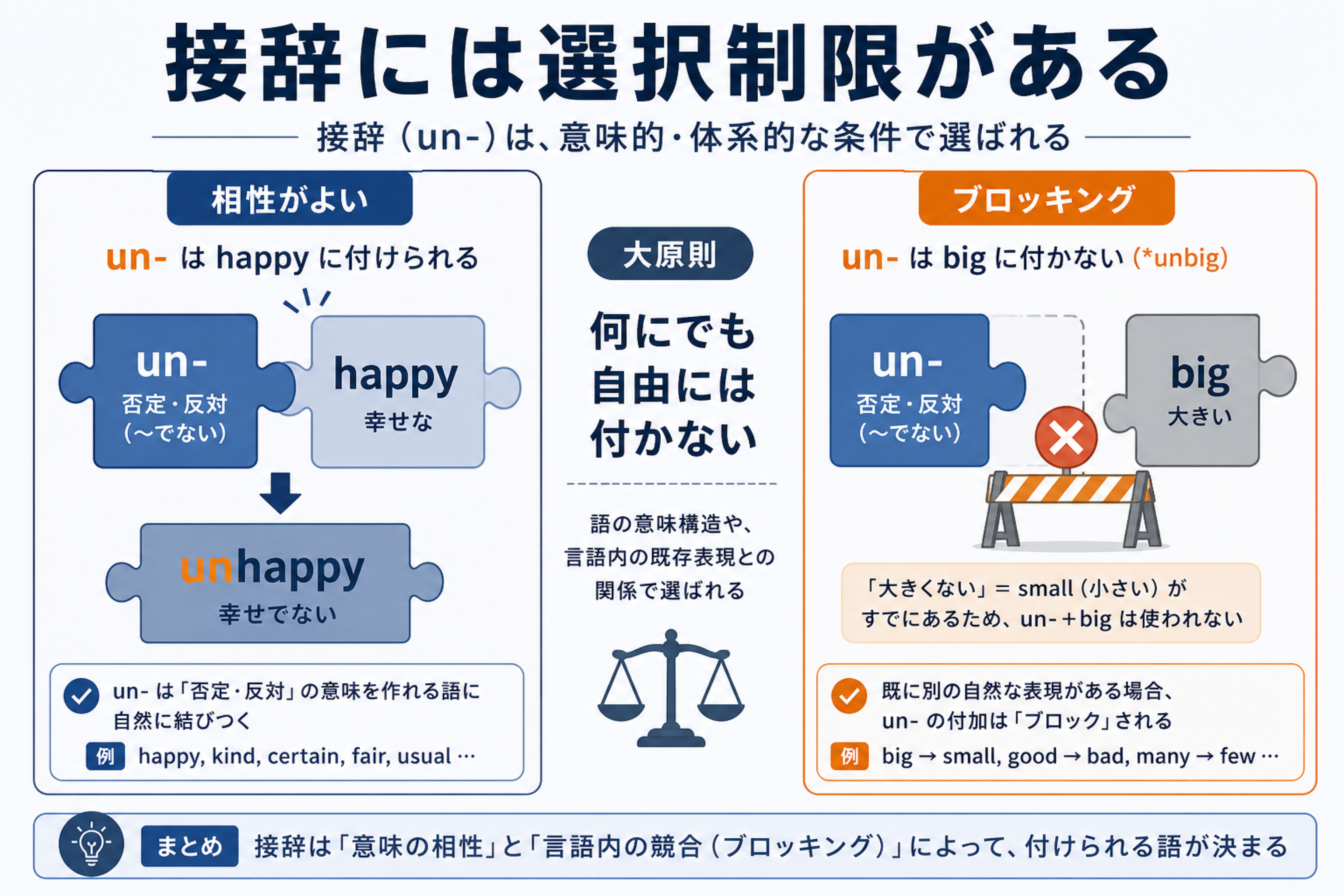 語にも文法があるを説明するmorphology-un-prefixの本文図解