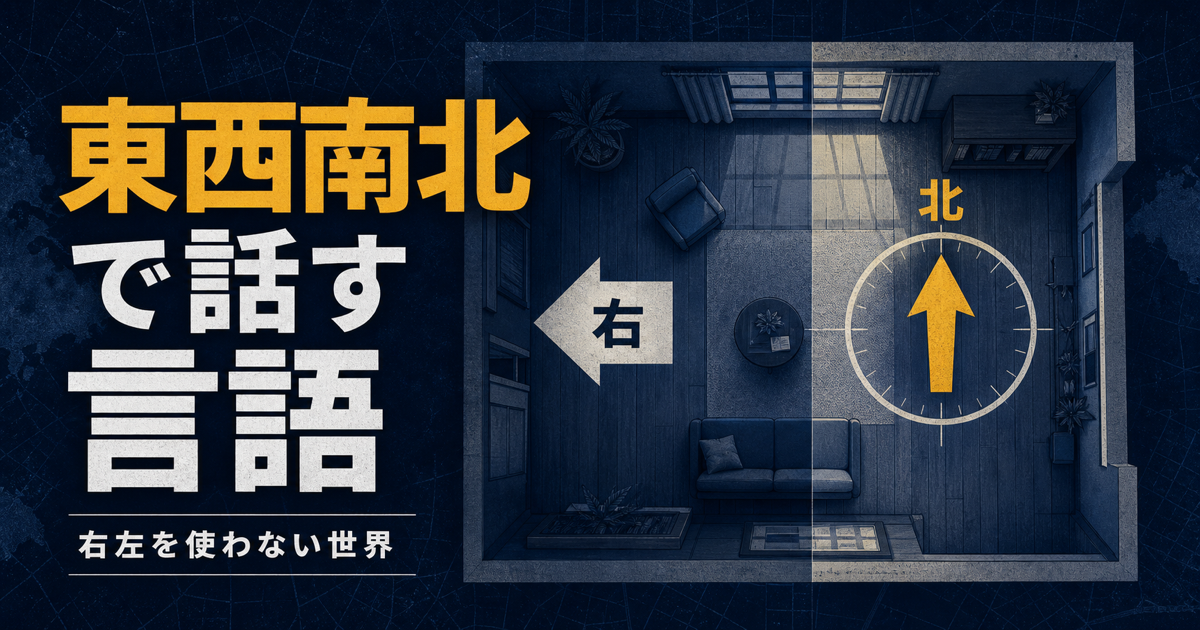 右・左ではなく東西南北で話す言語のサムネイル画像