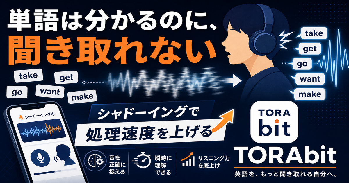 単語は分かるのに聞き取れない、という音声知覚をテーマにしたTORAbit記事サムネイル