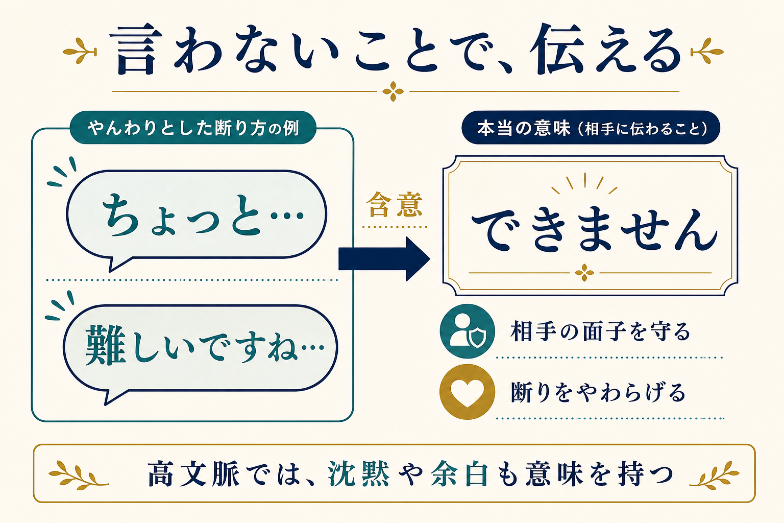 ちょっとという表現が断りをやわらかく伝えることを示す図