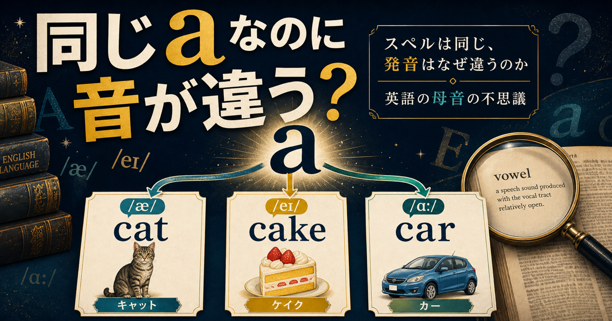 同じaなのに音が違うことを示すサムネイル