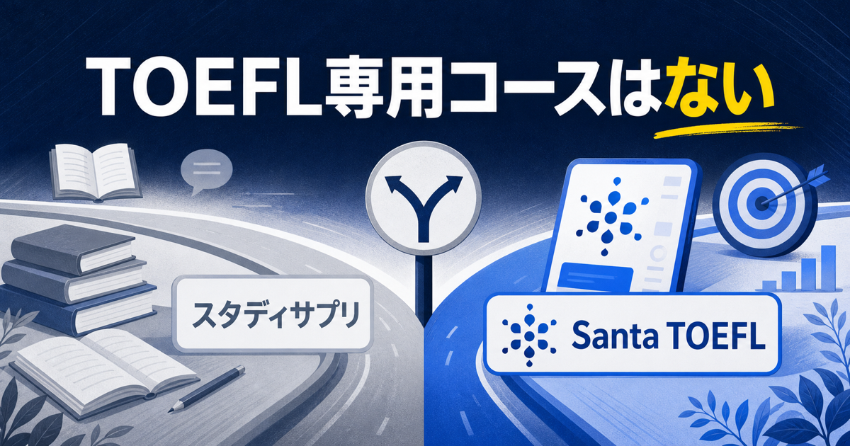 スタディサプリにTOEFL専用コースはないと示す記事サムネイル