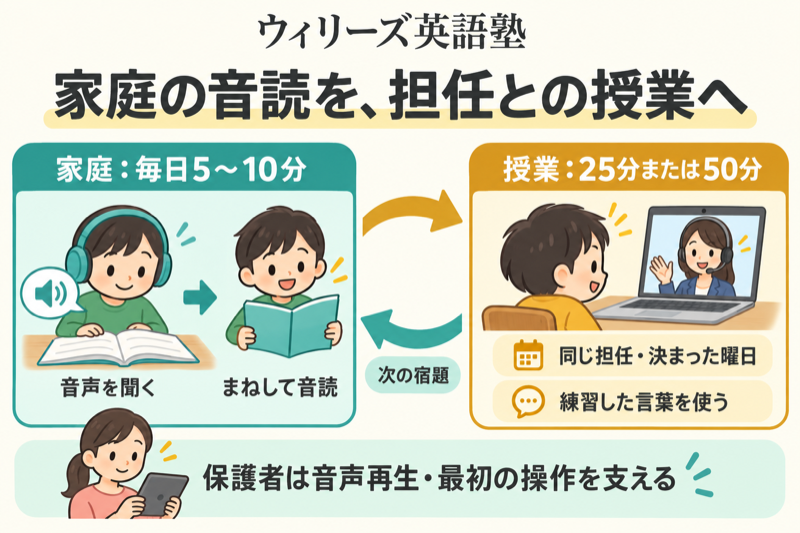 ウィリーズの家庭音読と固定担任の授業をつなぐ循環