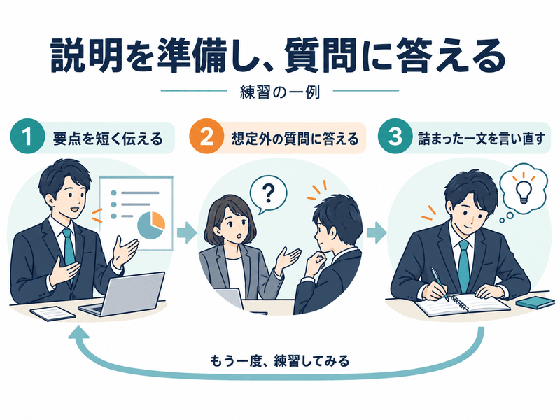 ビジネス英会話で説明の準備から想定外の質問と再練習へつなぐ方法