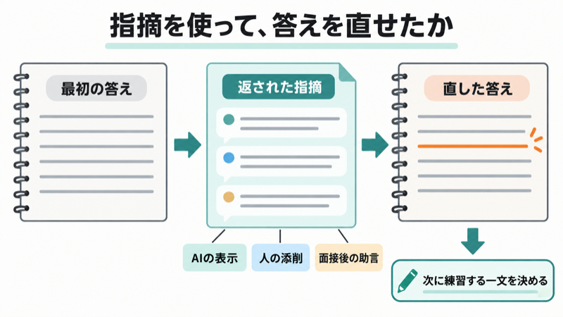 英検対策オンライン英会話の体験で修正前・指摘・修正後を比べる方法