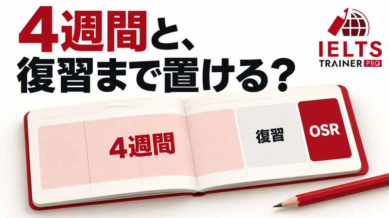 IELTS OSRの前にITPの4週間コースと復習期間を確保できるか考える記事画像