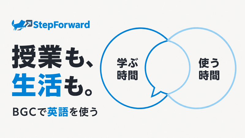 ステップフォワードBGC校で学ぶ時間と使う時間を組み合わせる英語留学